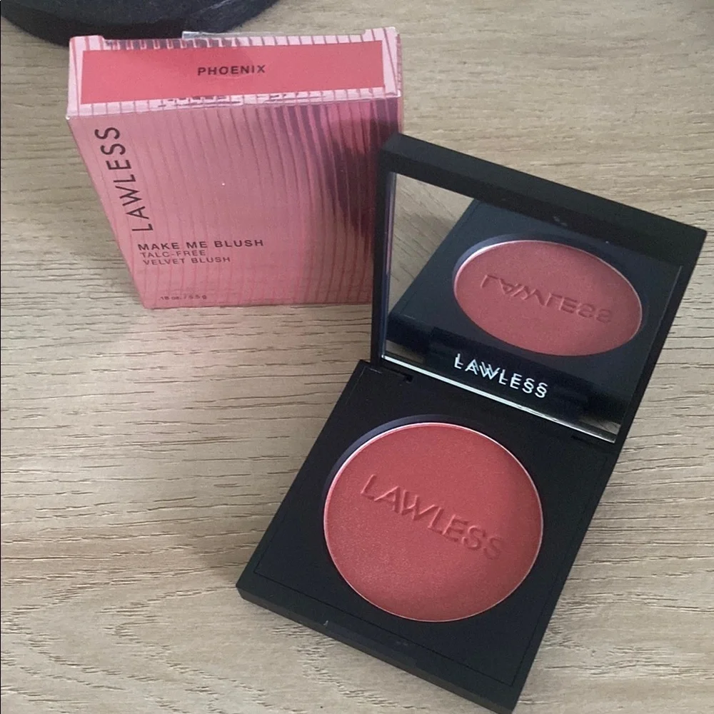 NIB Lawless Make Me Blush Talc-Free Velvet Blush Phoenix Full Size Vegan